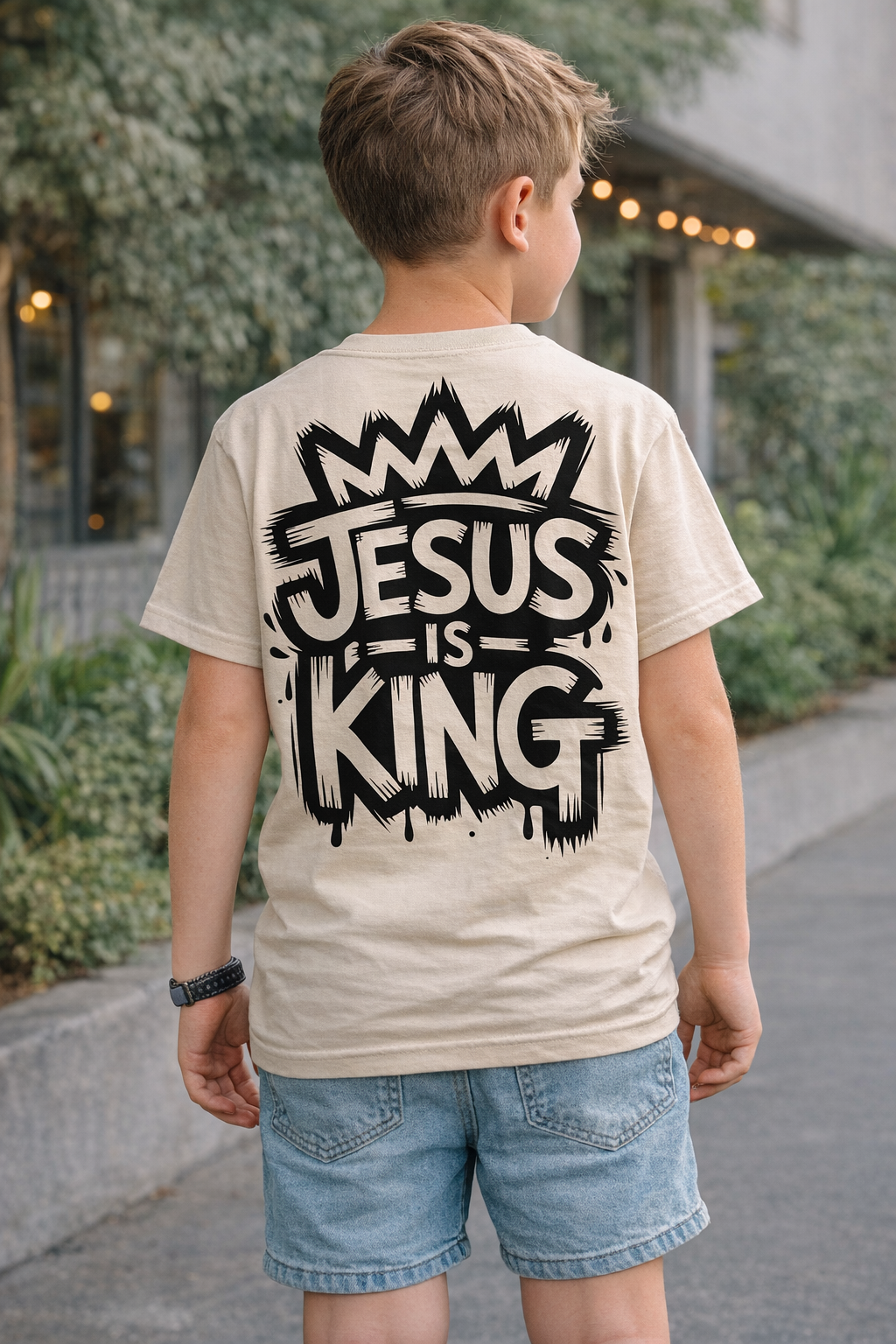 Jesus is King tee kids