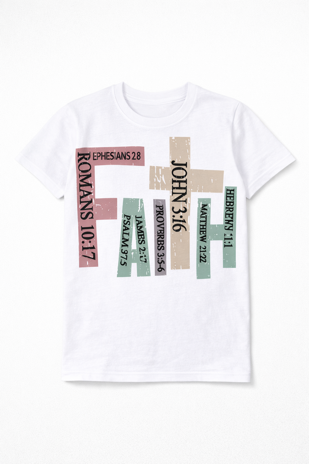 Faith colour tee kids